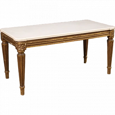 Coffee table with marble top, 20th century