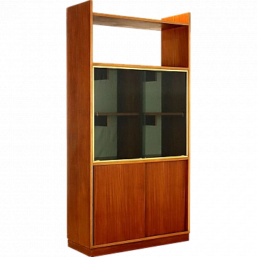 Cabinet aluminium mahogany veneer, 1960s