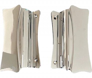 Pair of silver-plated brass handles, 1950s