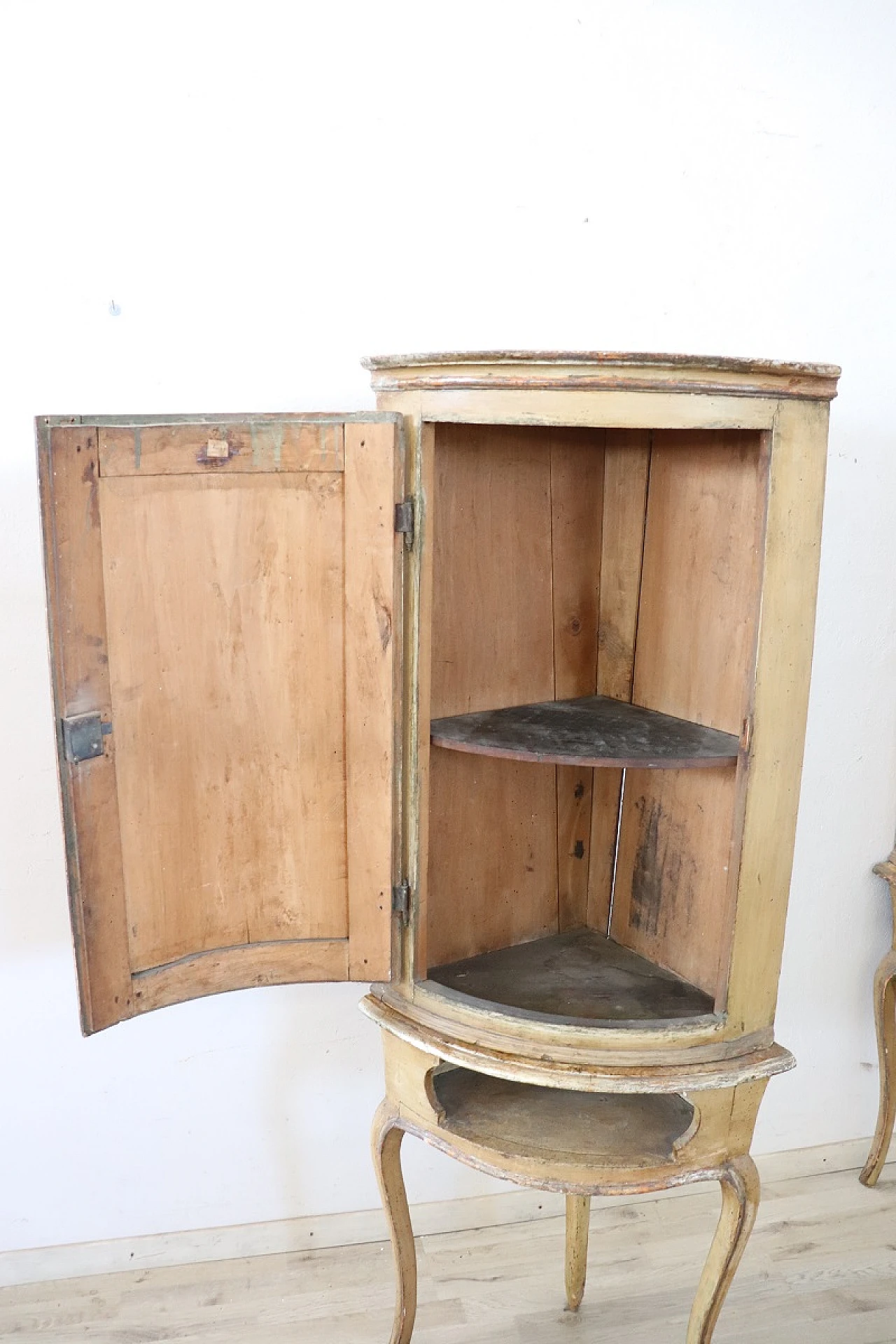 Pair of antique corner cupboards, Louis XV, 18th century 12