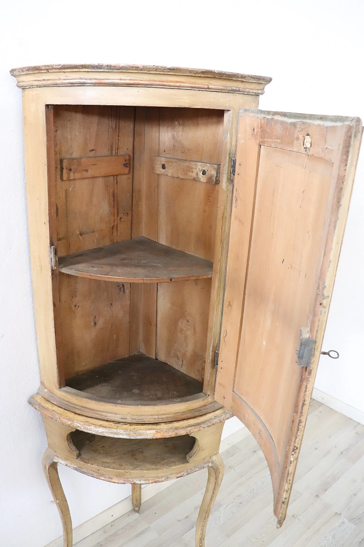 Pair of antique corner cupboards, Louis XV, 18th century 13