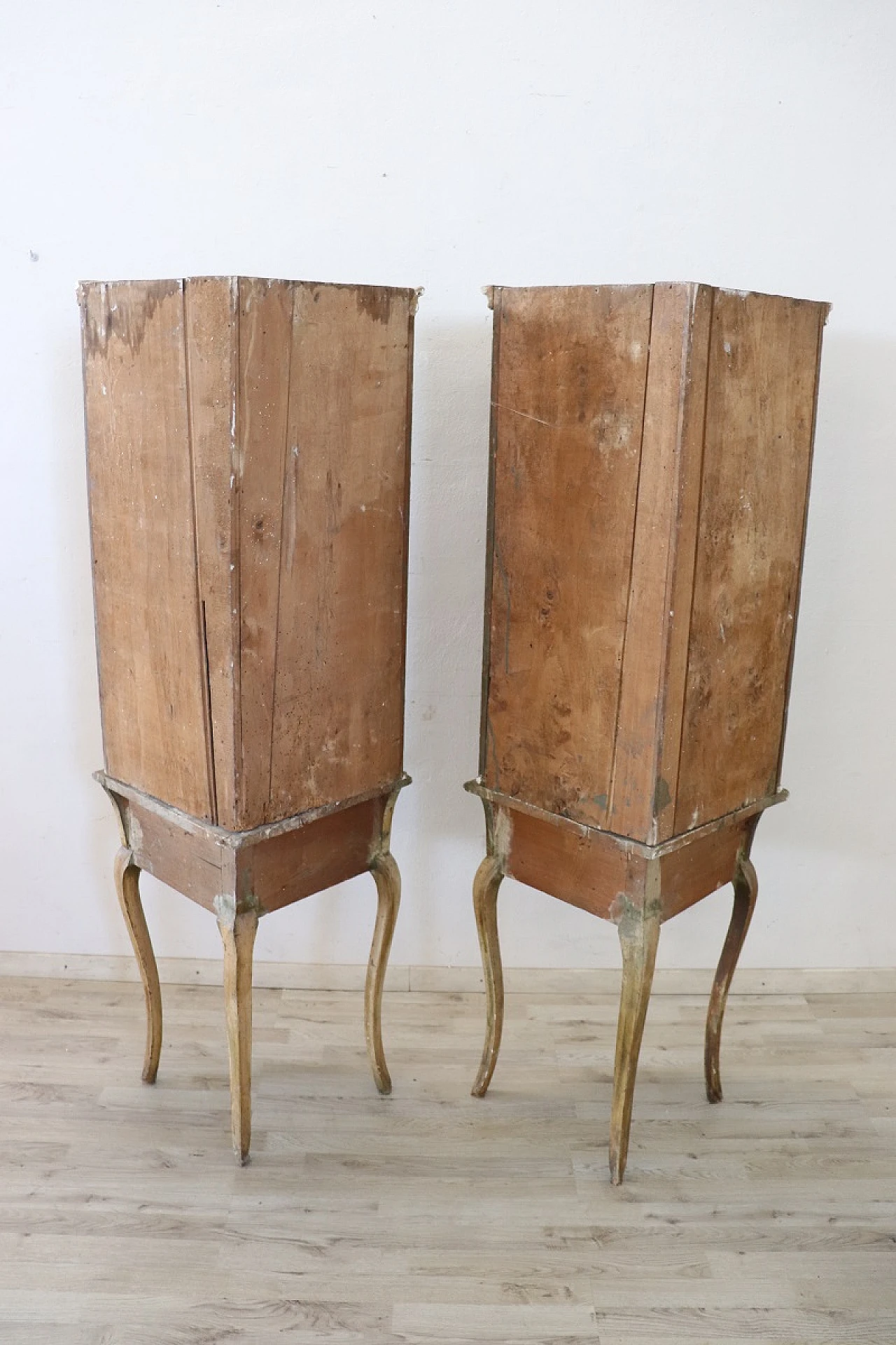 Pair of antique corner cupboards, Louis XV, 18th century 14