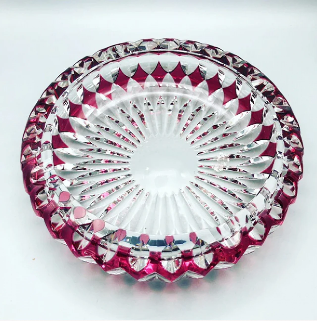 Bordeaux Bohemia crystal tray, early 20th century 1