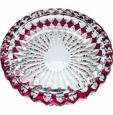 Bordeaux Bohemia crystal tray, early 20th century