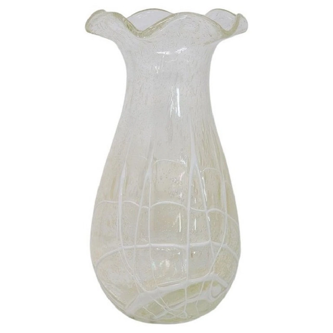 Transparent vase, Murano 1980s 1