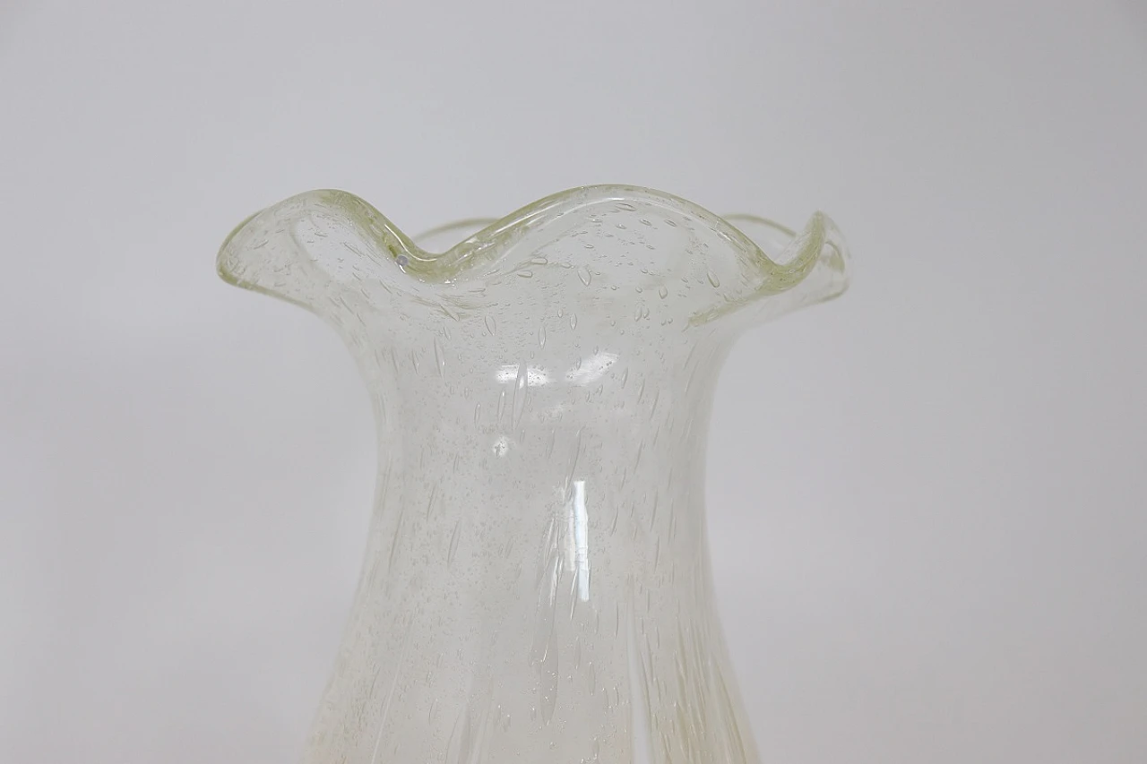 Transparent vase, Murano 1980s 2