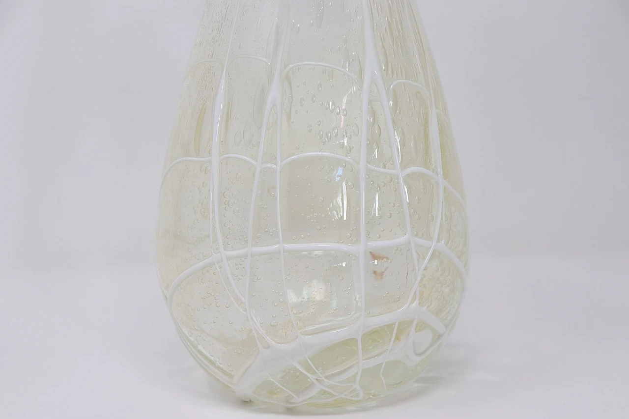 Transparent vase, Murano 1980s 3