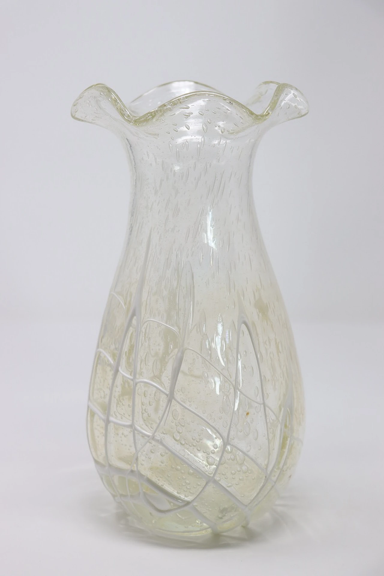 Transparent vase, Murano 1980s 4