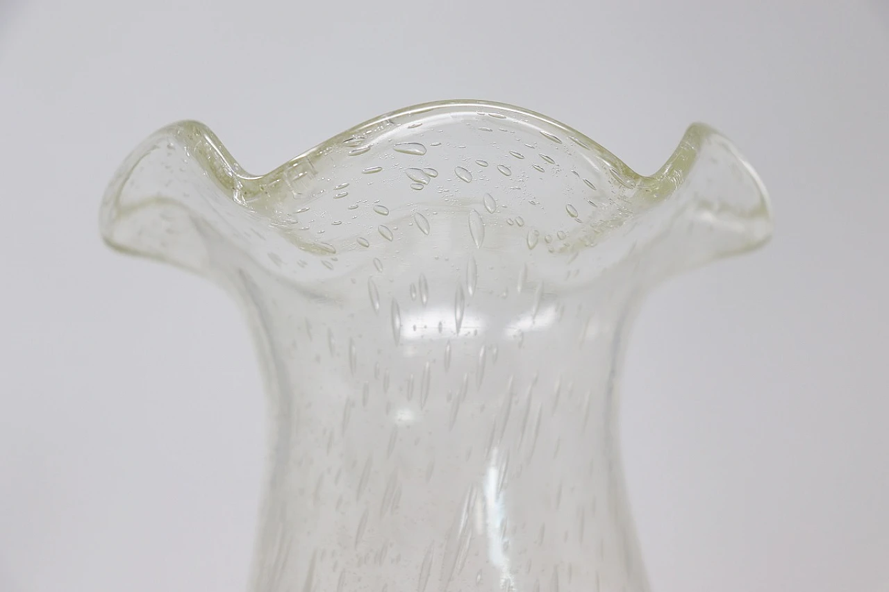 Transparent vase, Murano 1980s 6