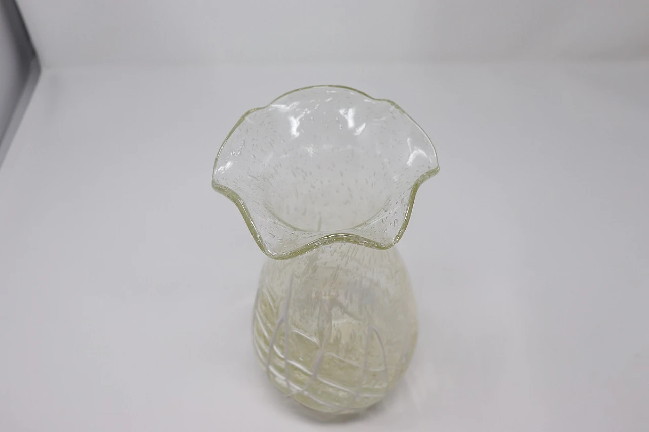 Transparent vase, Murano 1980s 7