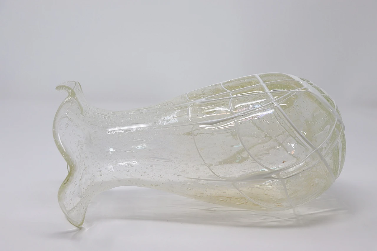 Transparent vase, Murano 1980s 8