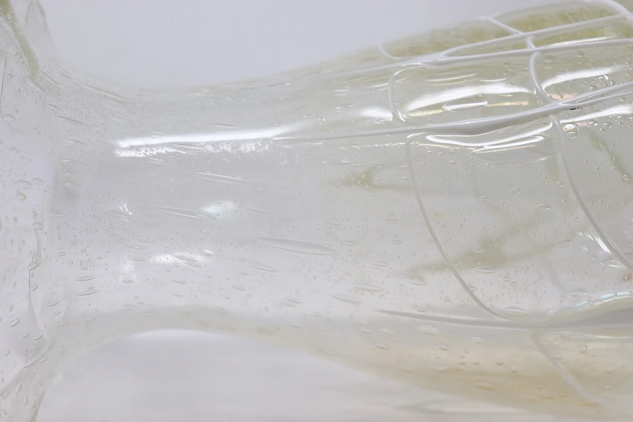 Transparent vase, Murano 1980s 9