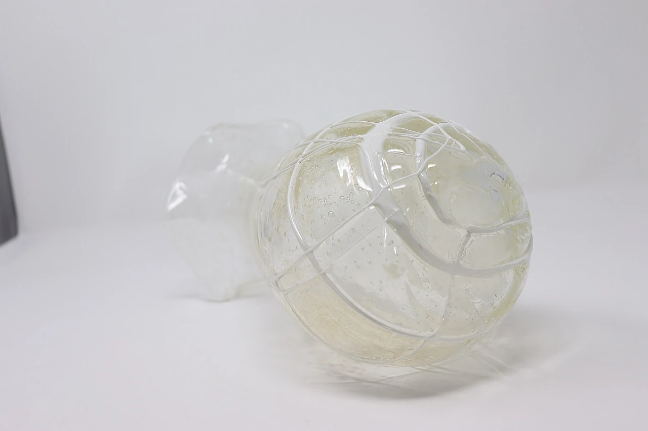 Transparent vase, Murano 1980s 10