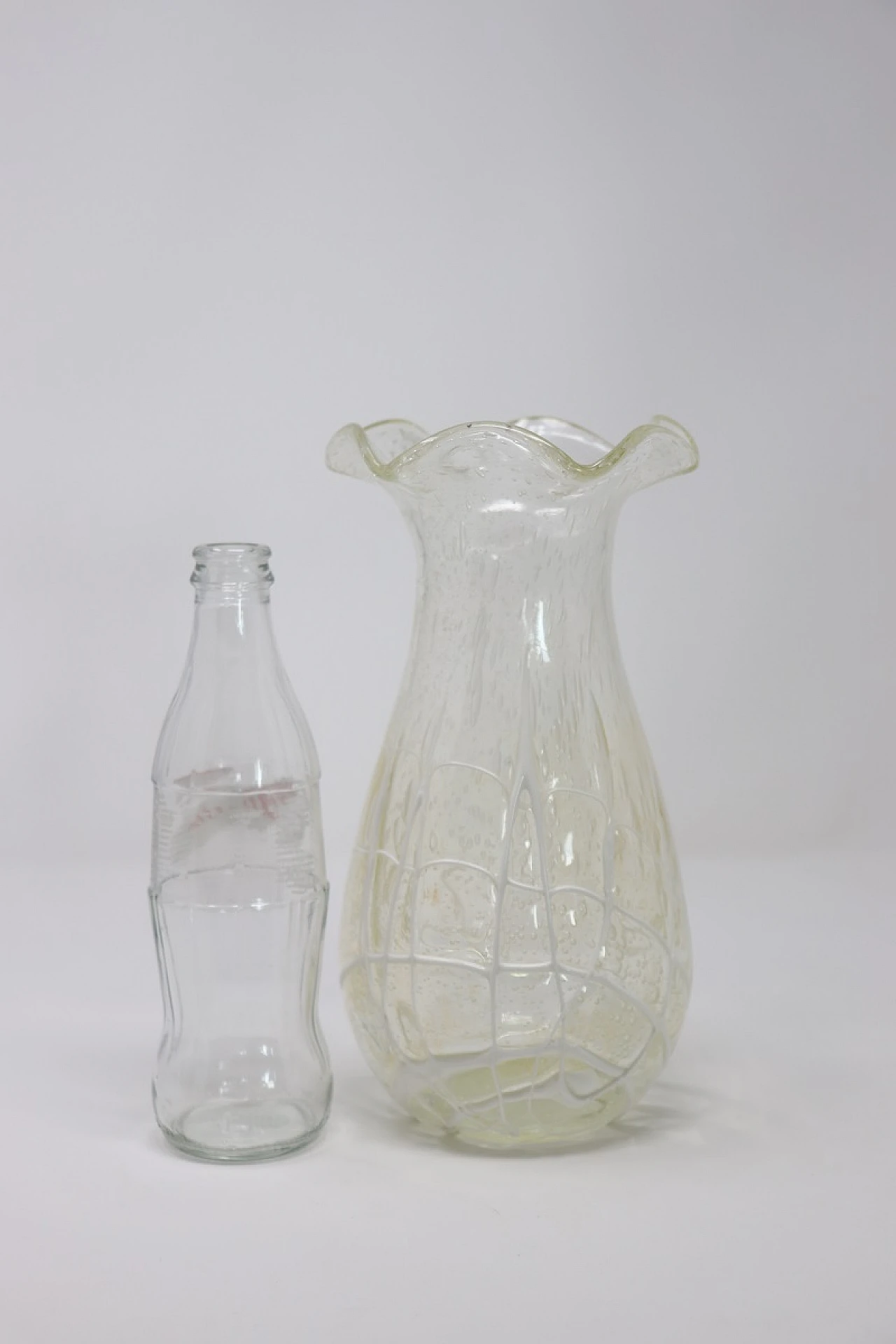 Transparent vase, Murano 1980s 11