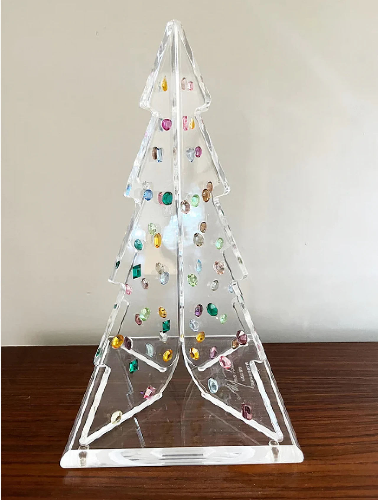 Christmas tree made of plexiglass and Swarovsky crystals, 1990s 3