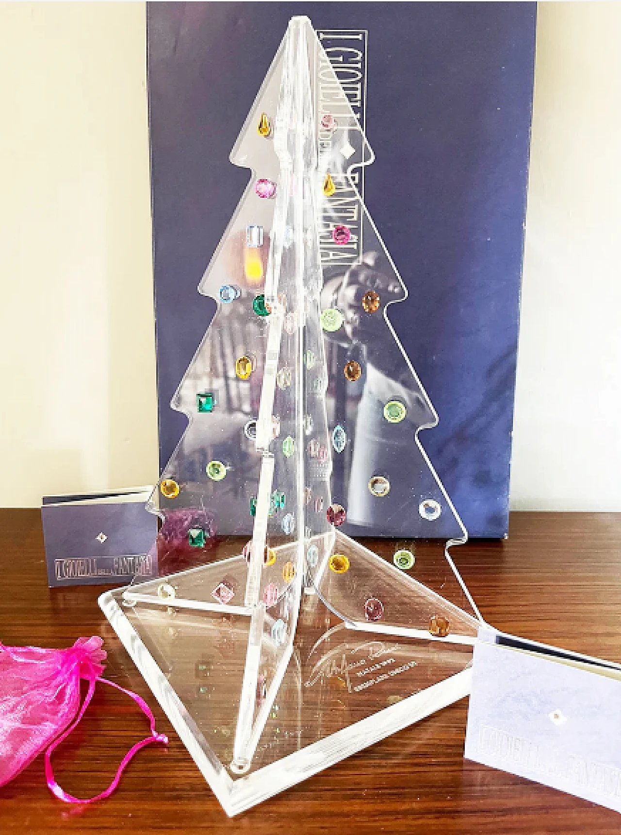 Christmas tree made of plexiglass and Swarovsky crystals, 1990s 6