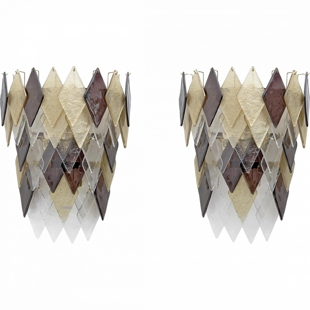 Pair of Murano glass Sconces, late 20th century 8