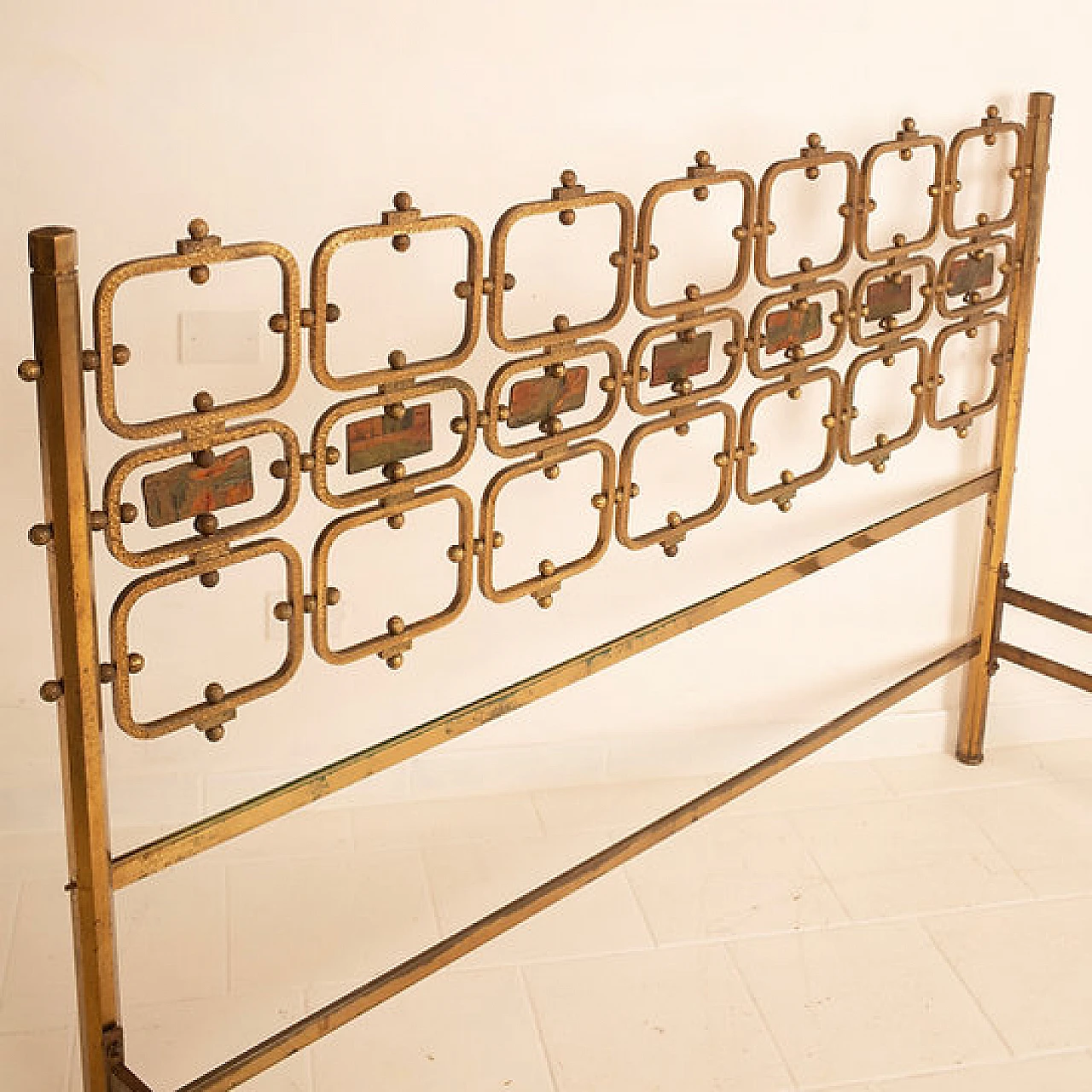 Brass and bronze bed by Osvaldo Borsani for Borsani Varedo, 1950s 4