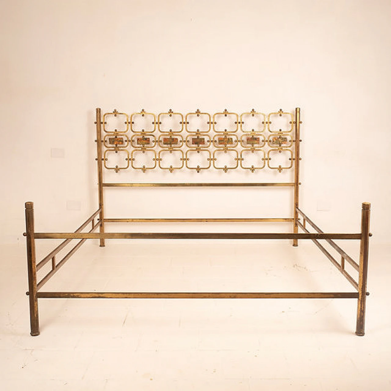 Brass and bronze bed by Osvaldo Borsani for Borsani Varedo, 1950s 5