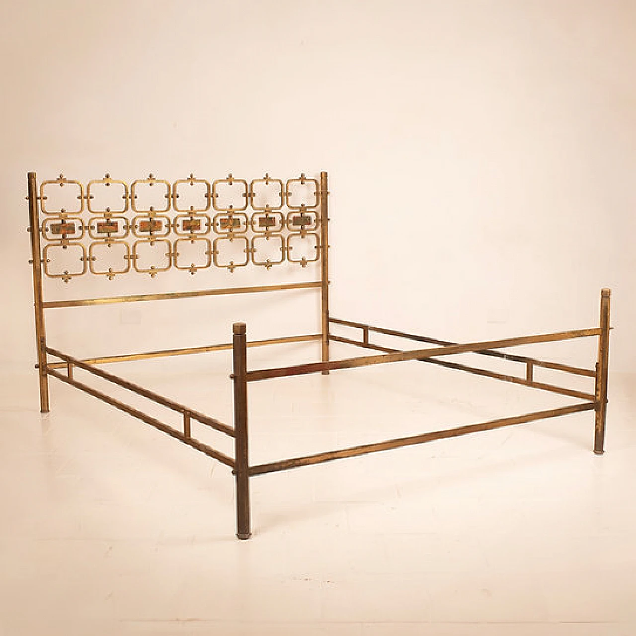 Brass and bronze bed by Osvaldo Borsani for Borsani Varedo, 1950s 11