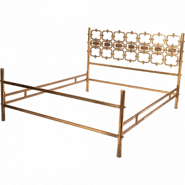 Brass and bronze bed by Osvaldo Borsani for Borsani Varedo, 1950s