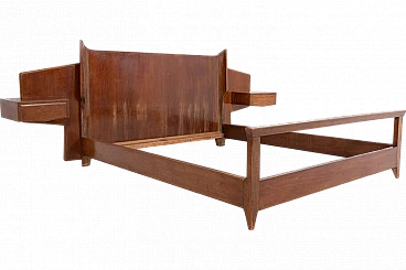 Wooden double bed by Gio Ponti, 1950s