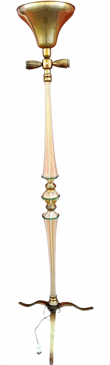 Murano floor lamp by Barovier & Toso, 1930s