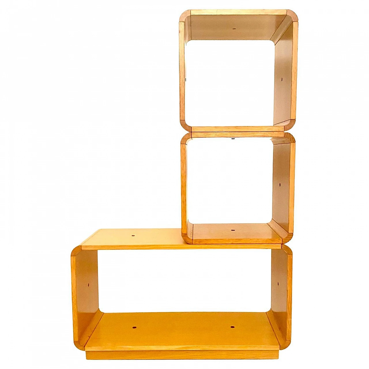 Modular wooden bookcase, Carlo de Carli for Fiarm, 70s 2