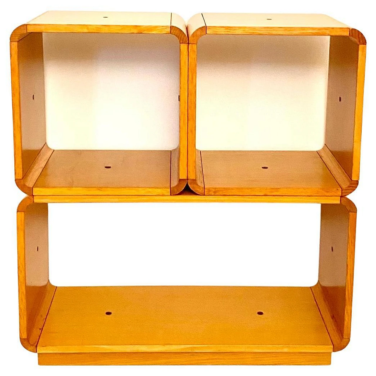 Modular wooden bookcase, Carlo de Carli for Fiarm, 70s 4