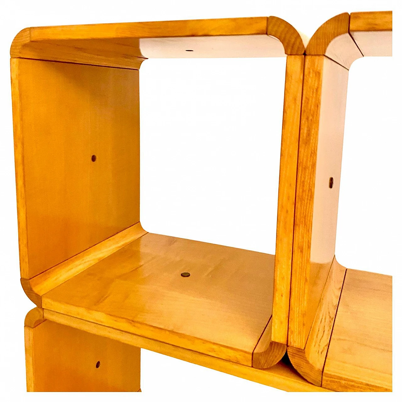 Modular wooden bookcase, Carlo de Carli for Fiarm, 70s 6