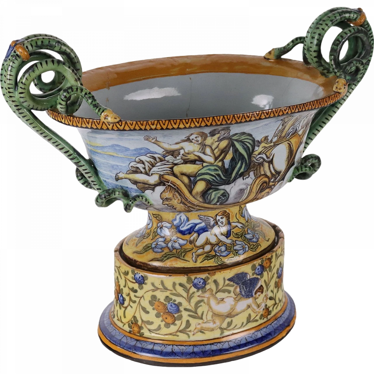 Vaso a Cratere in Maiolica Manifattura di Napoli 11