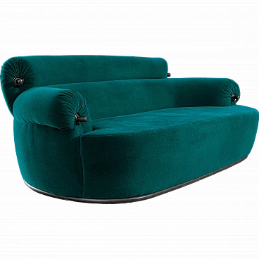 P20B Toro sofa by Luigi  Caccia Dominioni for Azucena in green, 1980s