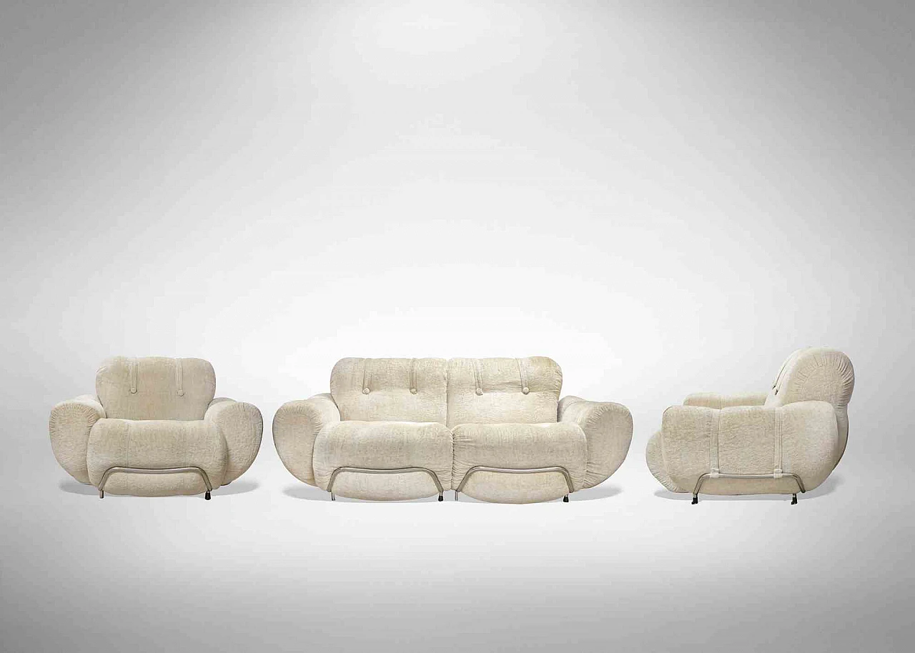 Adriano Piazzesi, Sofa and Armchairs Set 1960s-1970s 6