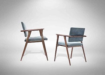 Pair of rosewood chairs Luisa by Franco Albini, 50s