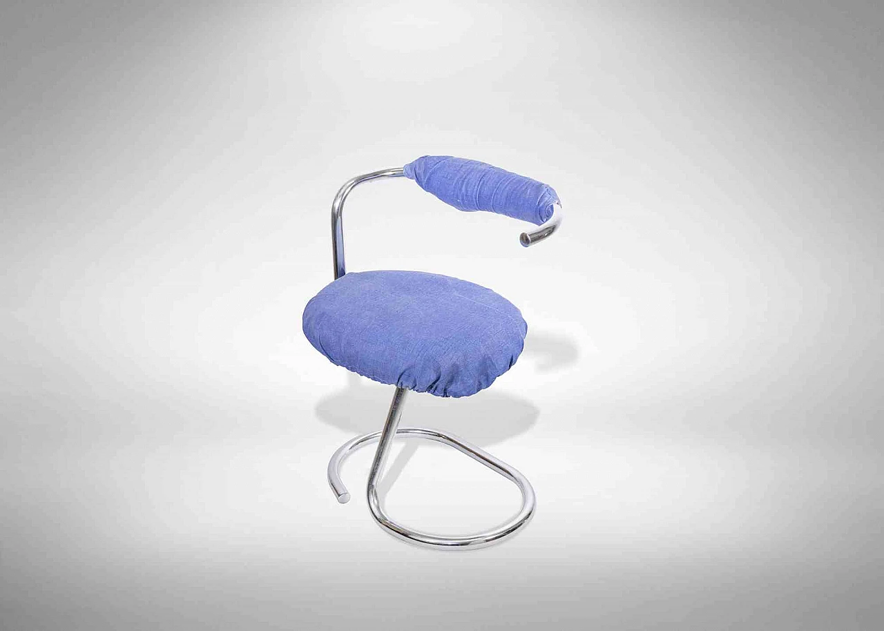 Cobra Chairs by Giotto Stoppino in light blue, 1960s-1970s 2