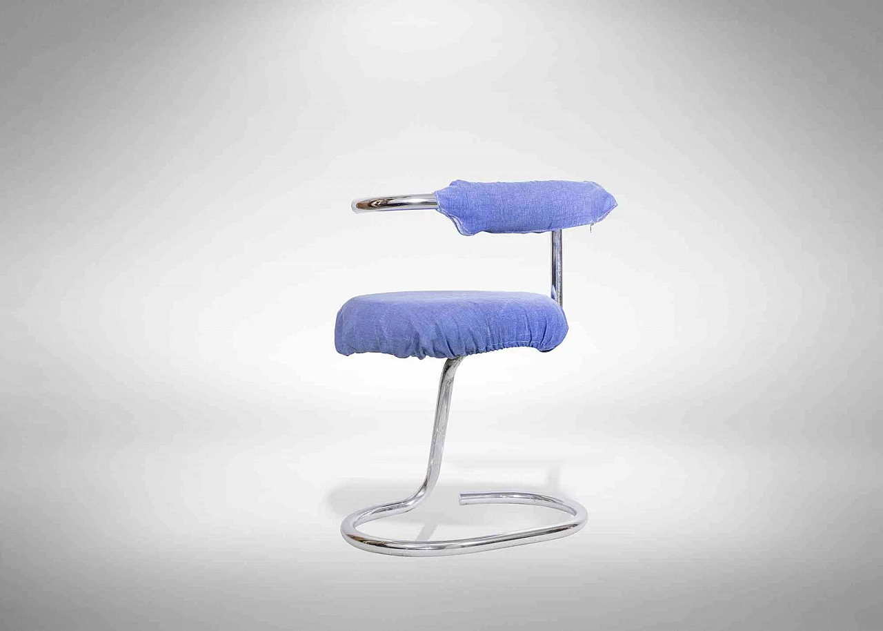 Cobra Chairs by Giotto Stoppino in light blue, 1960s-1970s 3