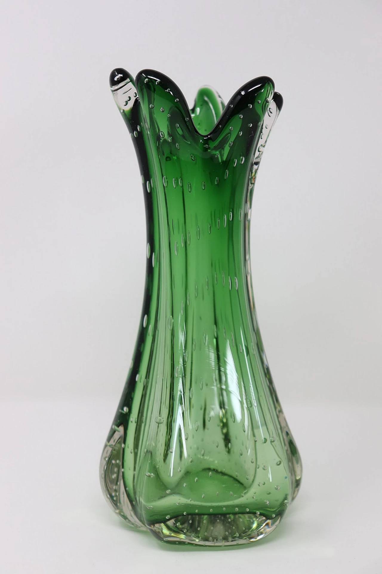 Emerald green vase, Murano 1960s 2