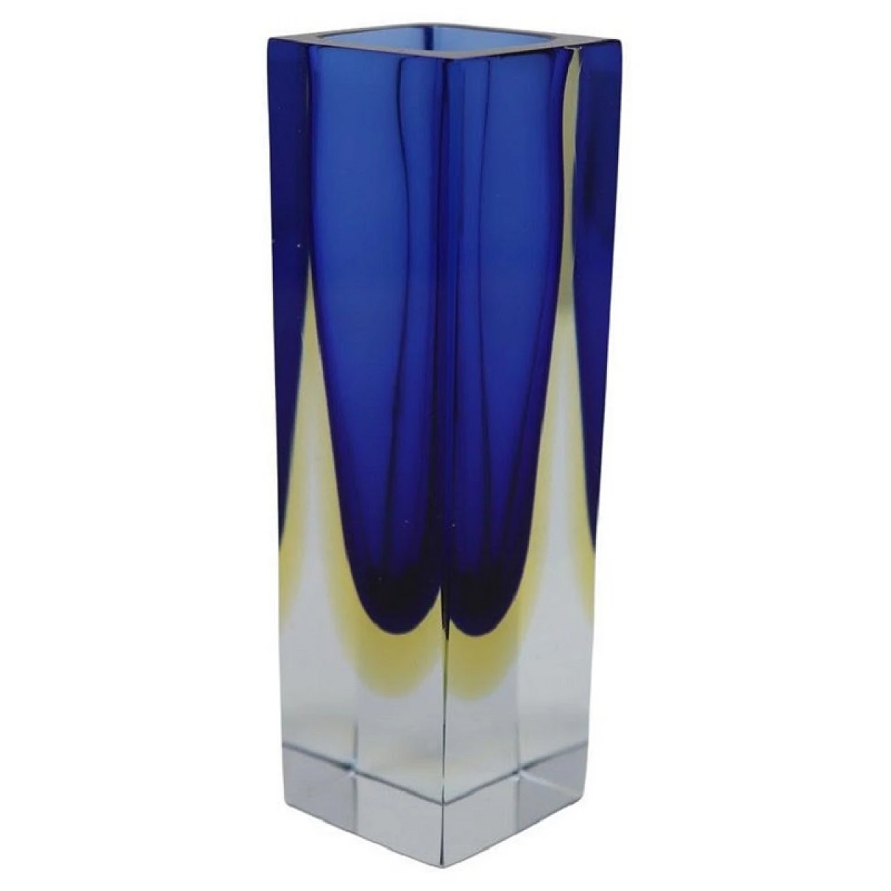 Small blue and yellow vase, 1970s 1