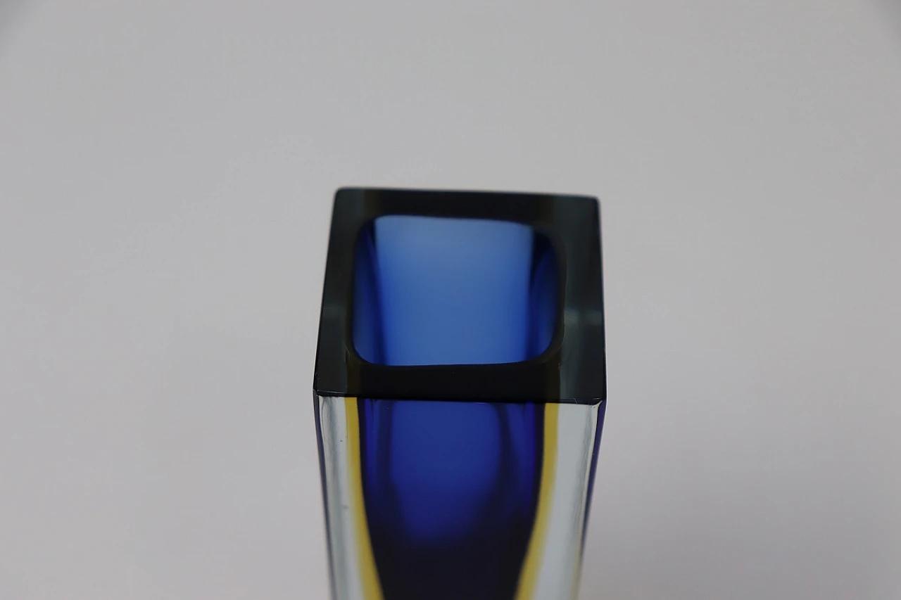 Small blue and yellow vase, 1970s 10