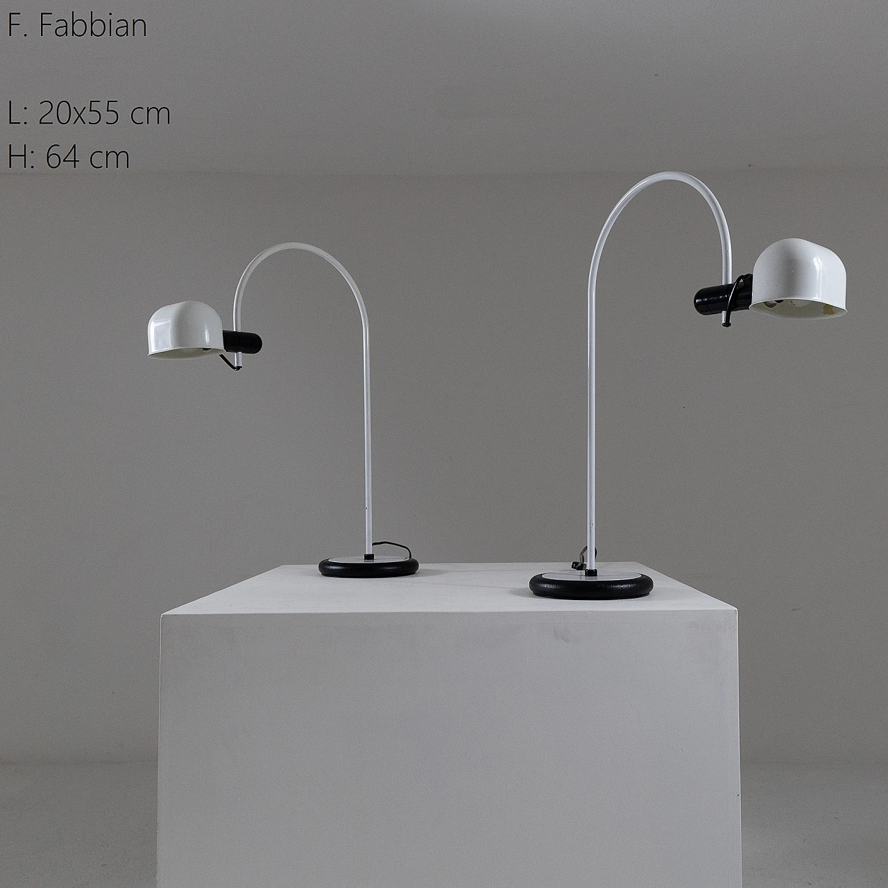 Pair of Fabian desk lamps, 1970s 2