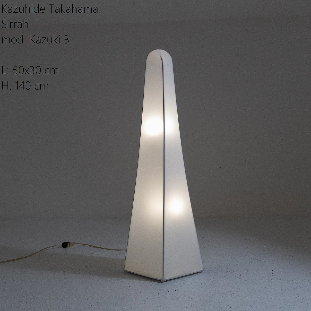 Kazuki 3 floor lamp, Kazuhide Takahama for Sirrah, 1970s 4