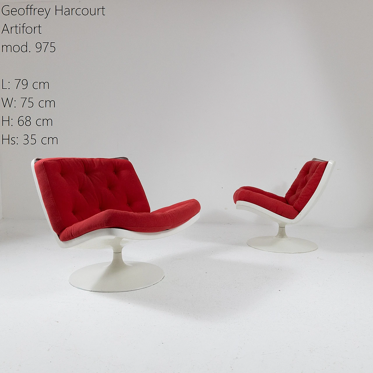 Pair of 975 armchairs by Geoffrey Harcourt for Artifort, 1970s 11