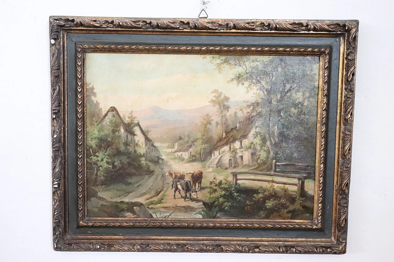 Pair of oil on canvas paintings dated 1890 10