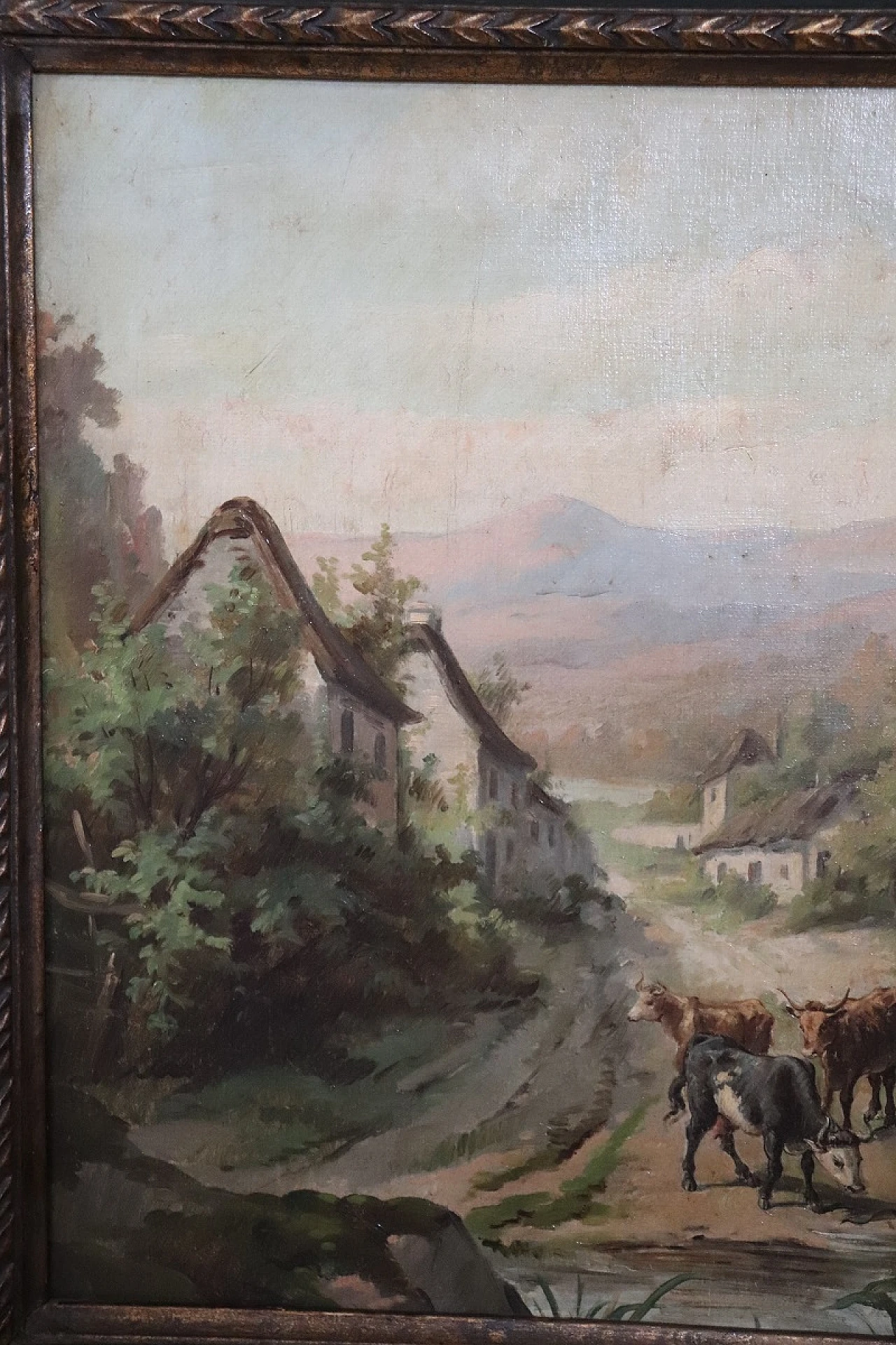 Pair of oil on canvas paintings dated 1890 13