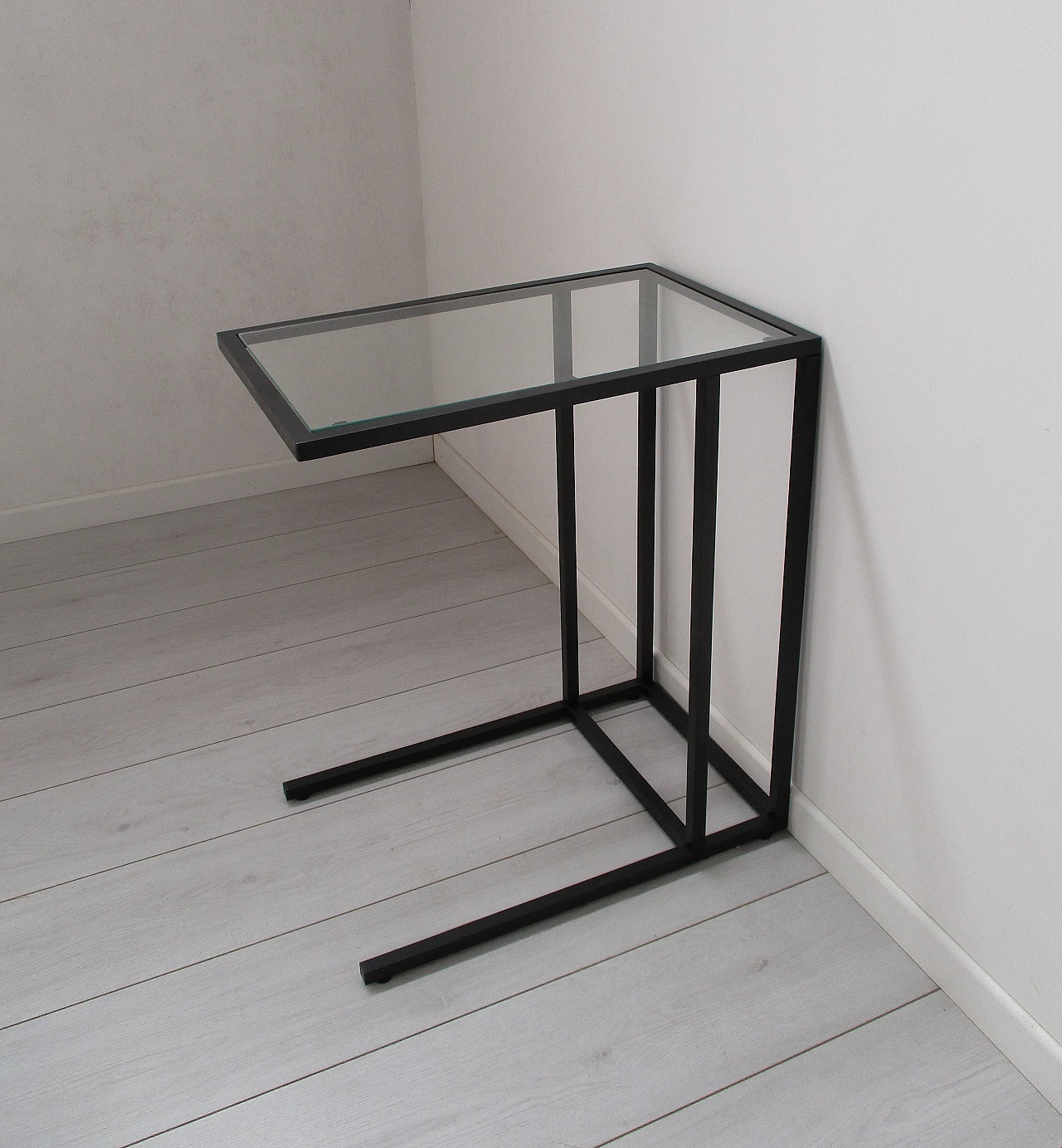 Console table design in metal and crystal, 1980s 4