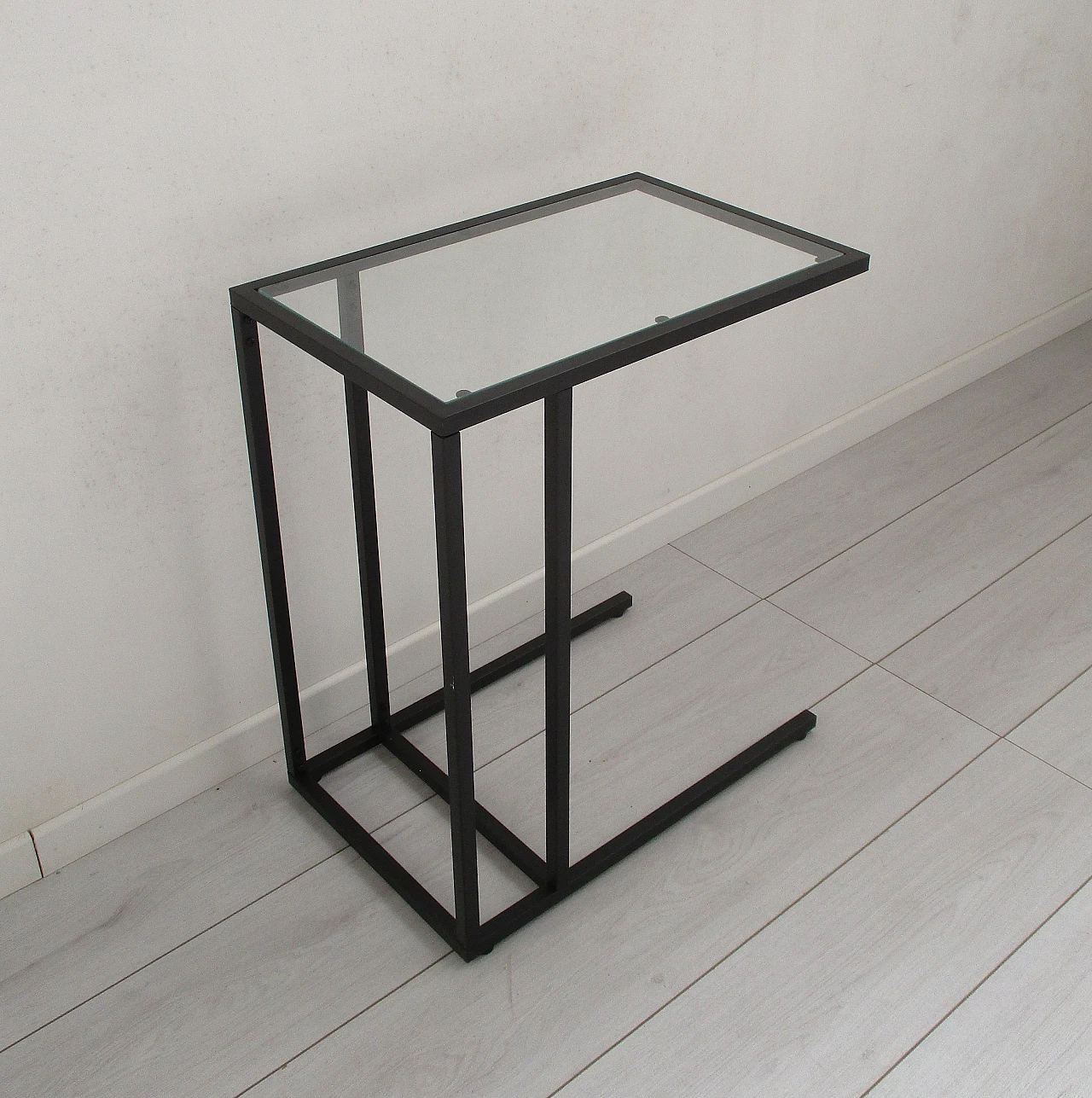 Console table design in metal and crystal, 1980s 6