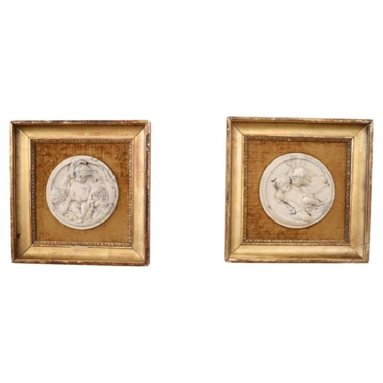 Pair of marble bas-reliefs, 19th century 1