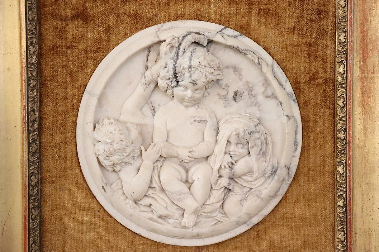 Pair of marble bas-reliefs, 19th century 3