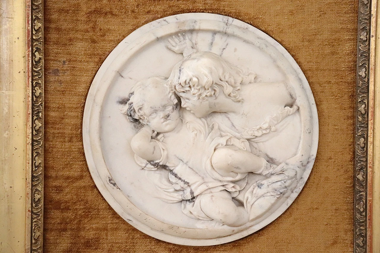 Pair of marble bas-reliefs, 19th century 9