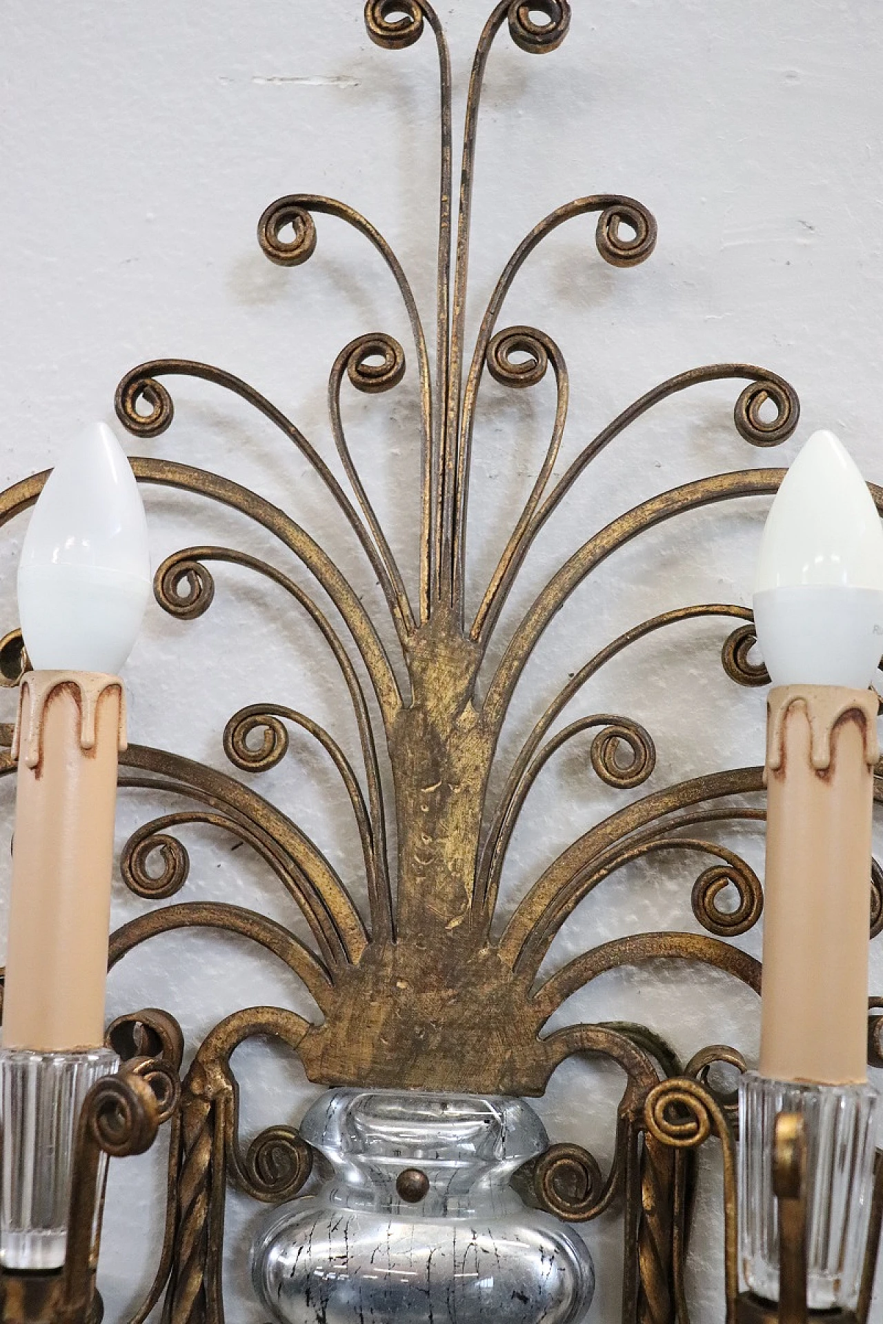 Pair of 1950s wall lights attributed to Maison Baguès 9